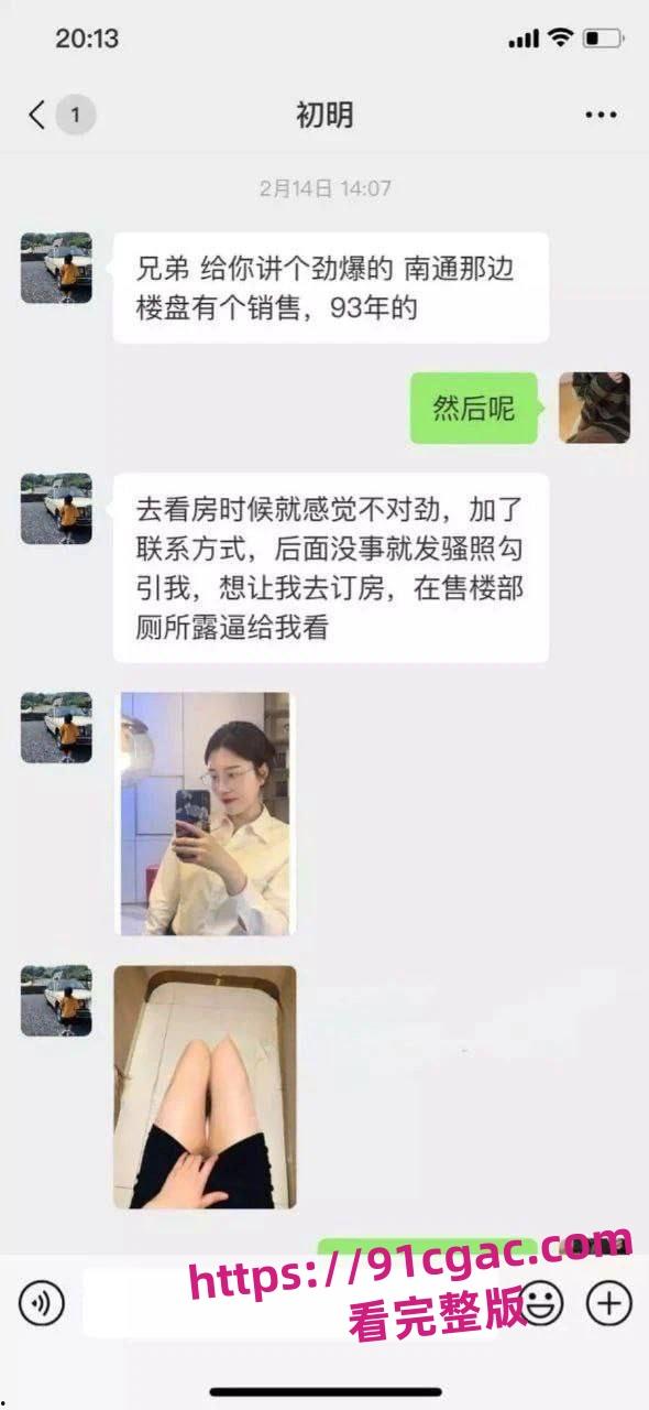 南通楼盘销售惊爆丑闻!93年女销售“骚照+厕所露逼”诱客订房!-6